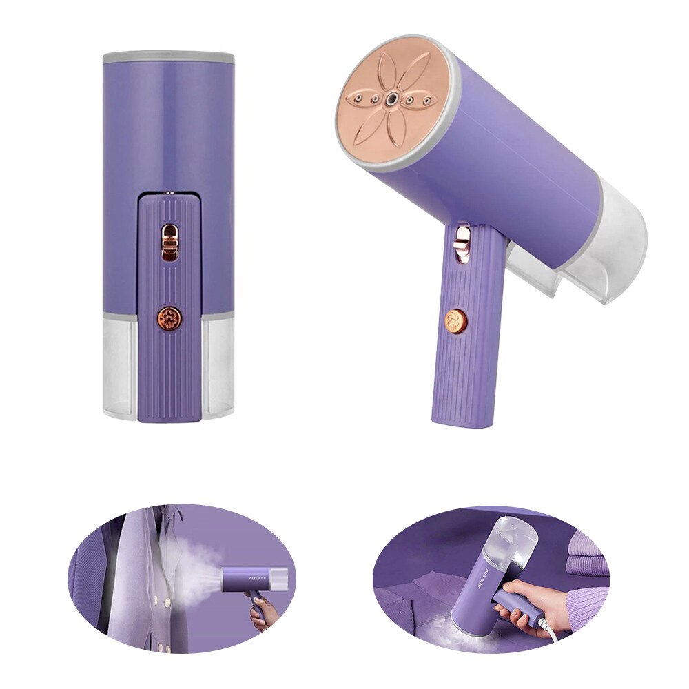 Aparat de calcat cu aburi manual pliabil, mintas, 800W, rezervor 140ml, panou inoxidabil