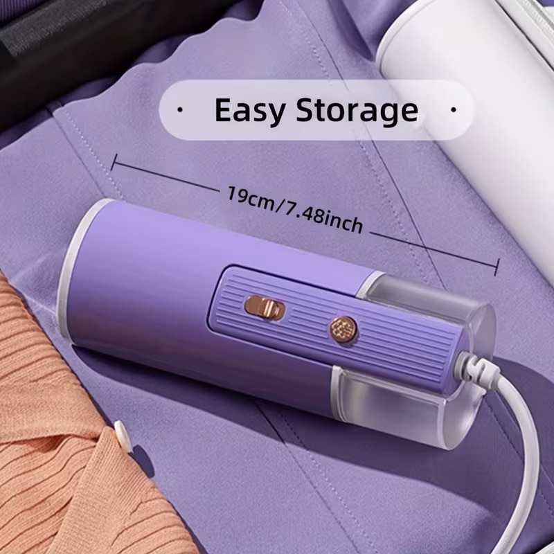 Aparat de calcat cu aburi manual pliabil, mintas, 800W, rezervor 140ml, panou inoxidabil