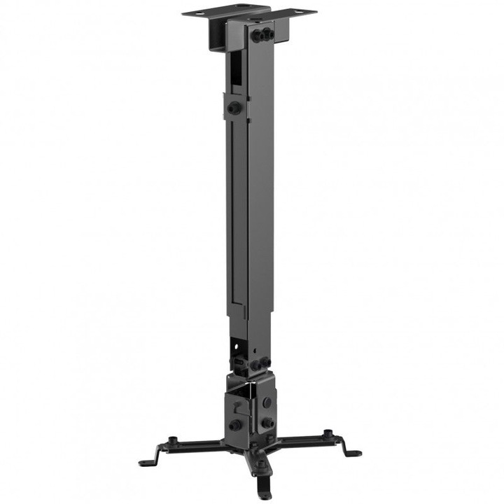 Suport TV, Reflecta, montare tavan 430-650mm, negru