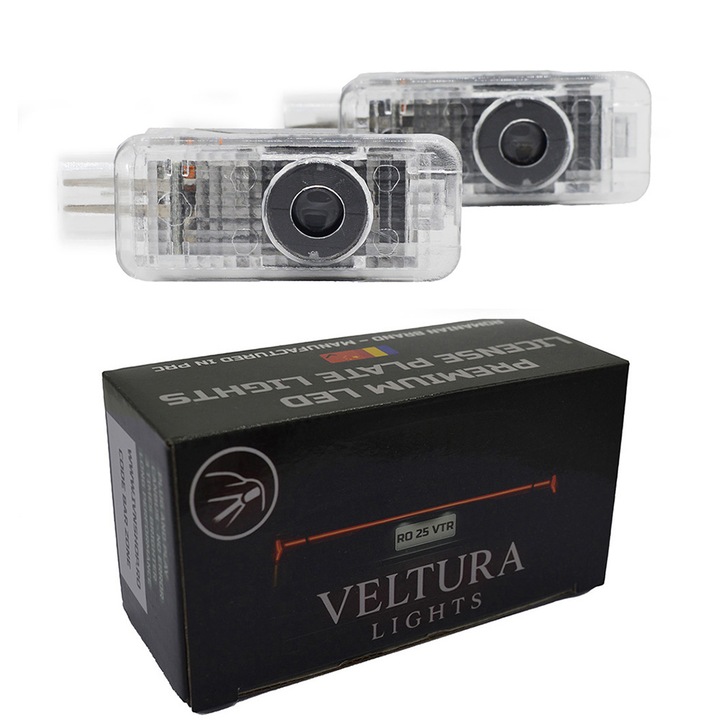 Set 2 Proiectoare Logo LED Veltura Premium pentru Portiere SKODA Superb Fabia Octavia Roomster