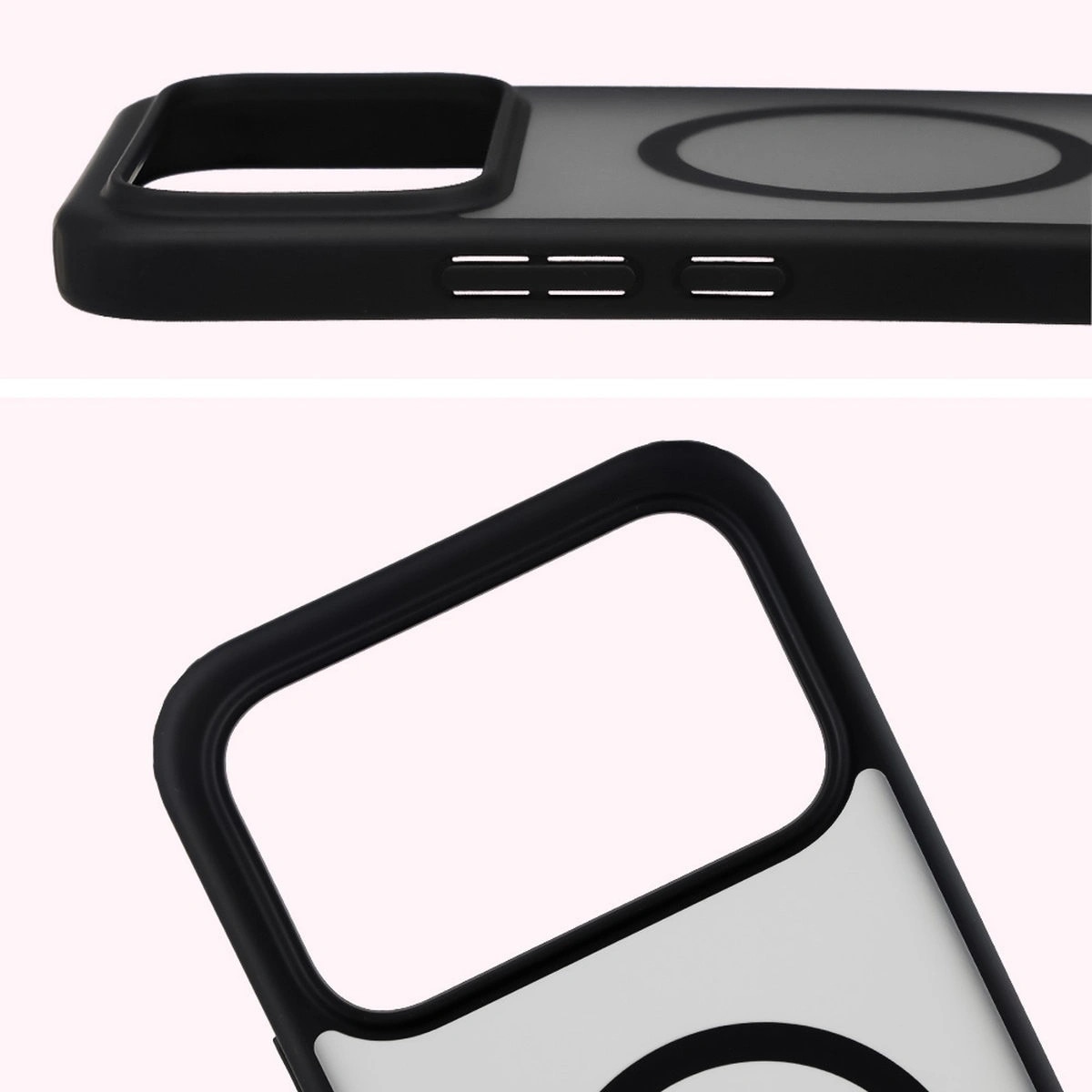 Set Husa + Sticla de protectie, Bizon MatteO Pack pentru Xiaomi POCO F8 Ultra, Fumuriu-Negru