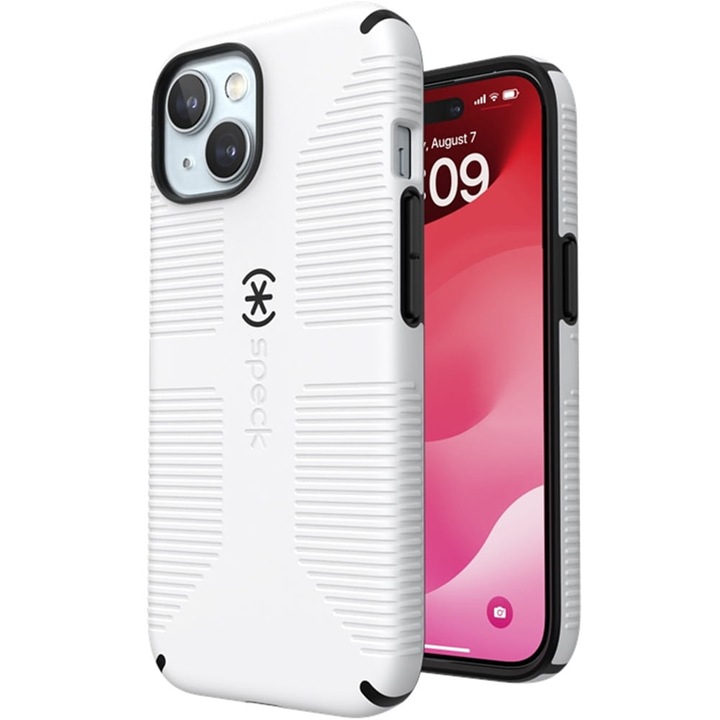 Husa, Candyshell Grip pentru iPhone 17e / 16e / 15 / 14 / 13, Alb-Negru