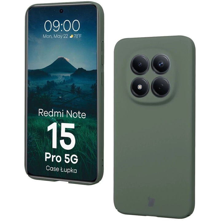 Калъф, Bizon Case Łupka за Xiaomi Redmi Note 15 Pro 5G, Зелен