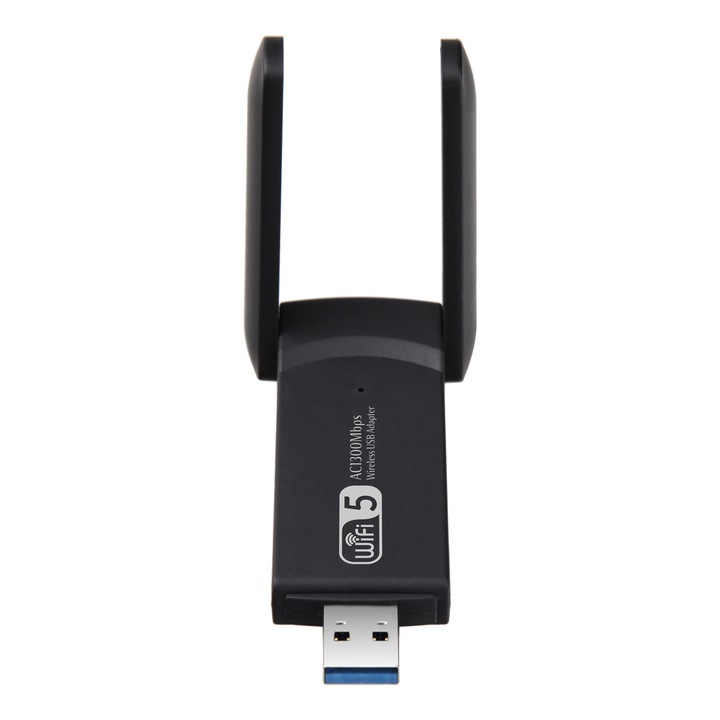 USB 3.0 WiFi adapter, 1300Mbps, kétsávos