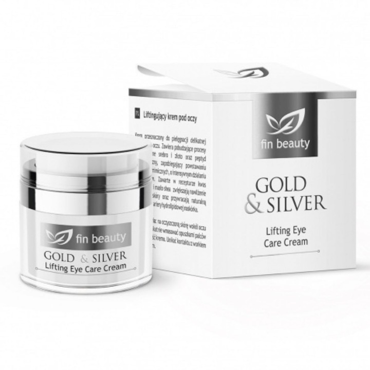 Finclub Beauty Gold & Silver nanotechnológiás bőrfeszesítő szemránckrém, 15 ml