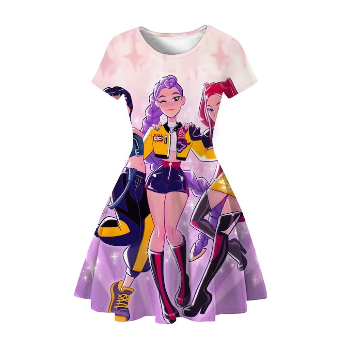 Costum de cosplay K-POP Witcher Girls, rochie de printesa pentru copii, 160cm