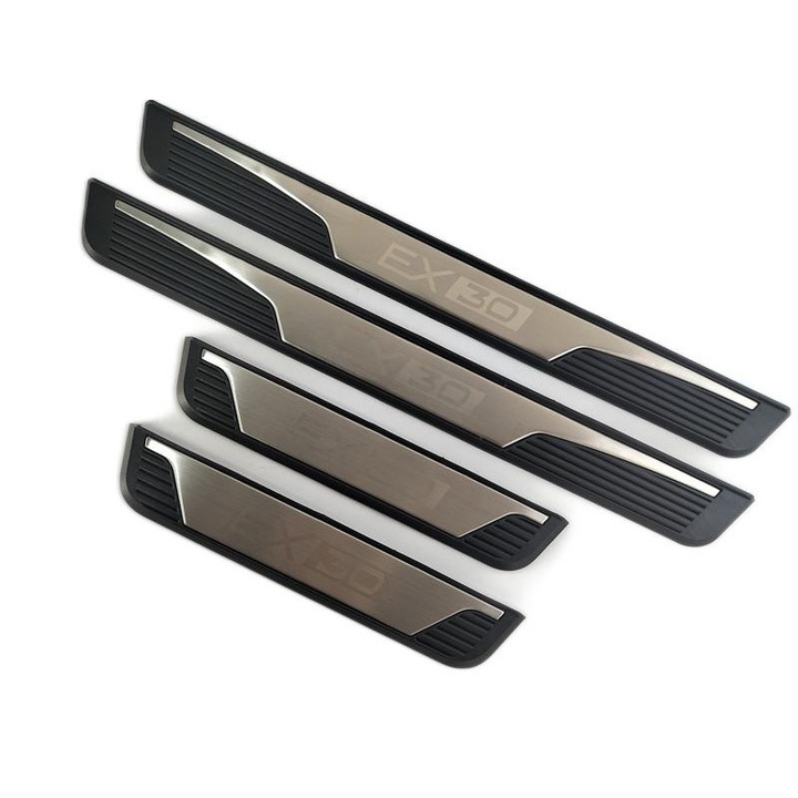 Placa de prag din plastic pentru usa, pedala de bun venit, set pentru Volvo EX30 EV 2023 2024