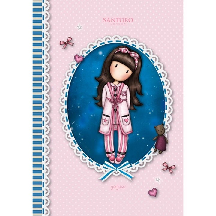 Caiet A5 dictando, 96 file, hartie 80 g, coperta din carton laminat, Gorjuss 1211631778