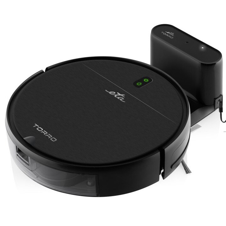 Aspirator robot și mop ETA Torro 0251 90000, Wi-Fi, motor digital, negru, 7.7cm