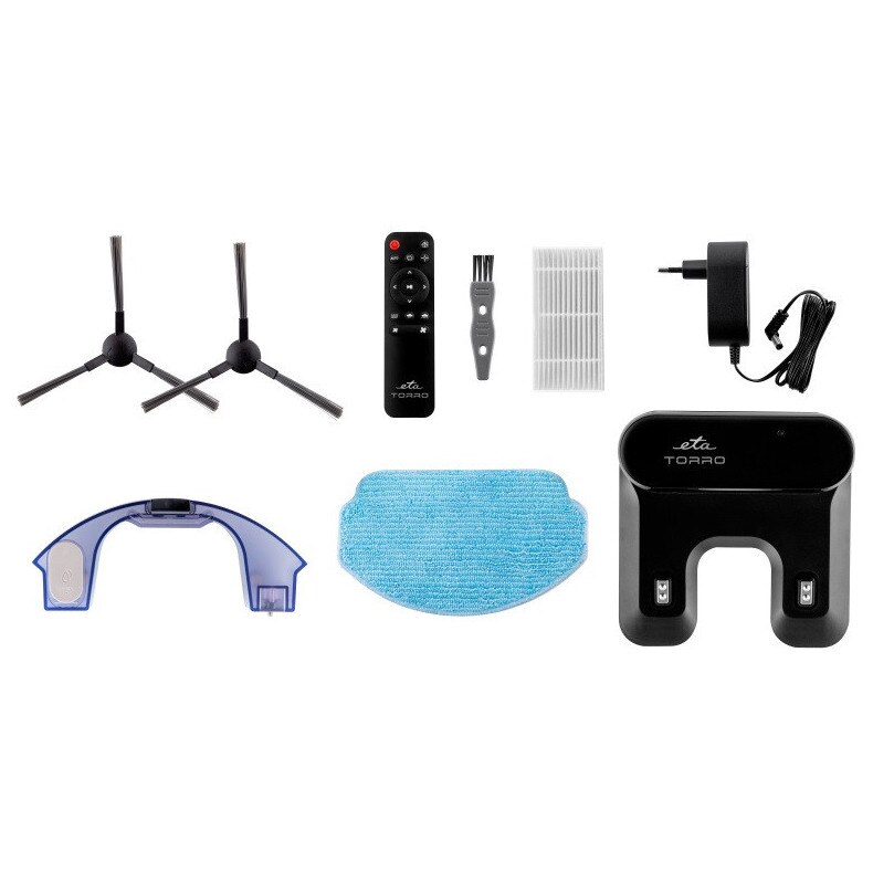 Aspirator robot și mop ETA Torro 0251 90000, Wi-Fi, motor digital, negru, 7.7cm