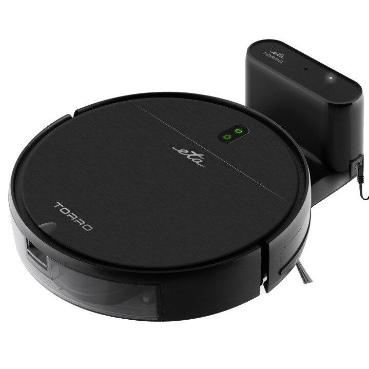 Aspirator robot și mop ETA Torro 0251 90000, Wi-Fi, motor digital, negru, 7.7cm