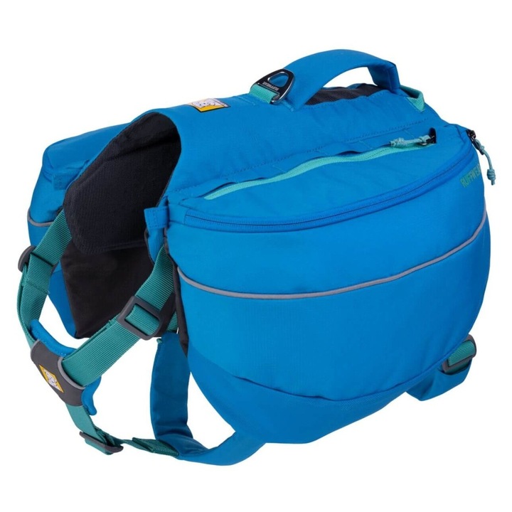 Rucsac caini, albastru, cu ham integrat, reflectorizant, marime L-XL