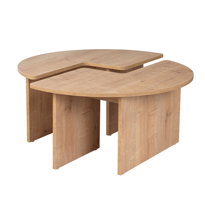 Masa de cafea rotunda Timeless Tools, 90x41cm, Stejar