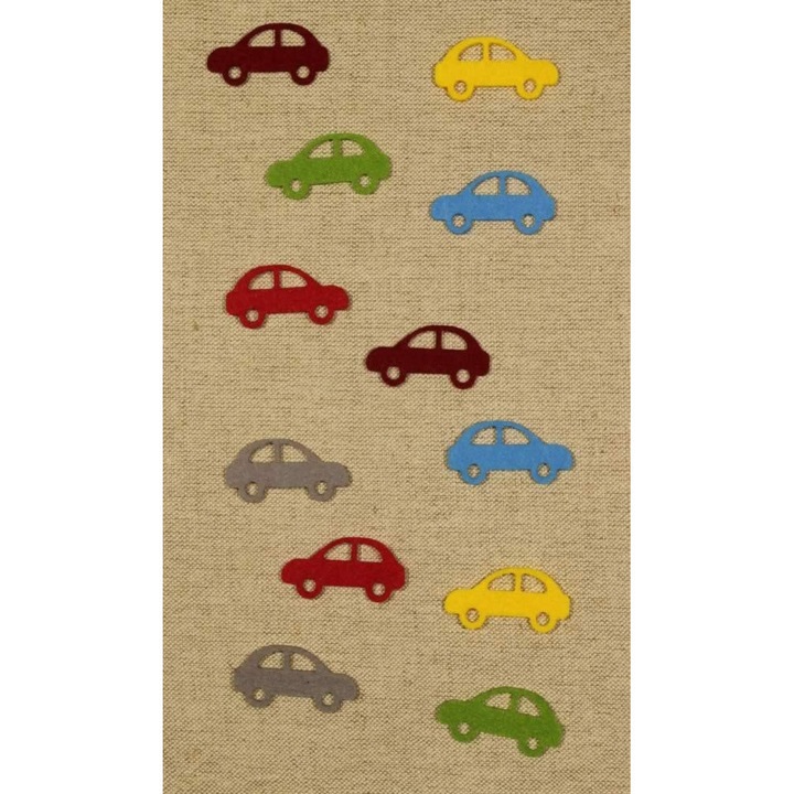 Figurină din pâslă - Mini mașină (12 buc/pachet)