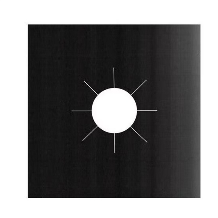 Set 4 x Folie de Protectie Reutilizabila ATT, Compatibilitate Universala, pentru Plita si Aragaz, Negru, Premium