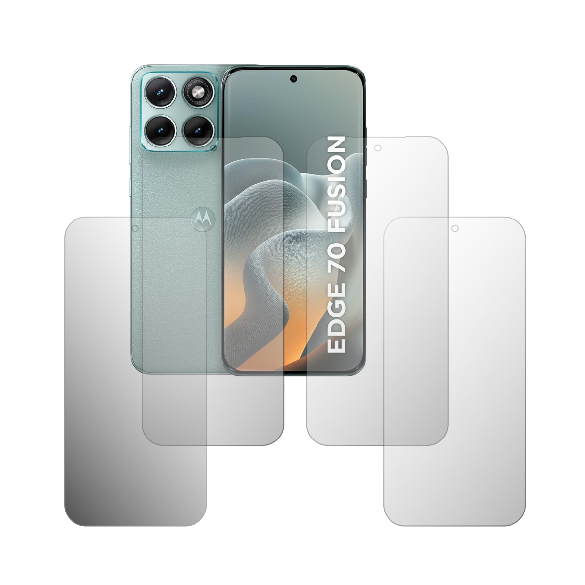Set 4X Folie Protectie Ecran Folie24, pentru Motorola Edge 70 Fusion+ Plus, 2X Ultra-Clear + 2X Mate, Acoperire Full-Display si Case-Friendly, Adezive, Flexibile cu Auto Regenerare
