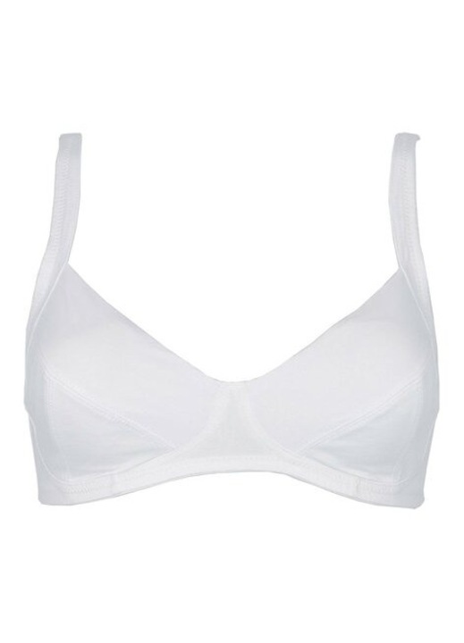 Sutien microfibra neburetat fara sarme Cotonella CD053 00C1, Alb