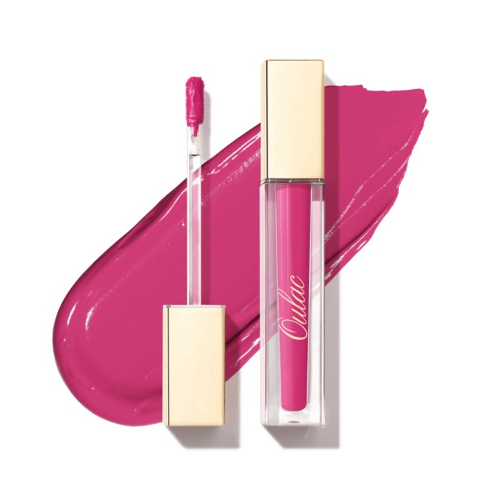 Ruj lichid mat Oulac Kissproof, fucsia, 4, 5 ml, rezistent la transfer, textura cremoasă