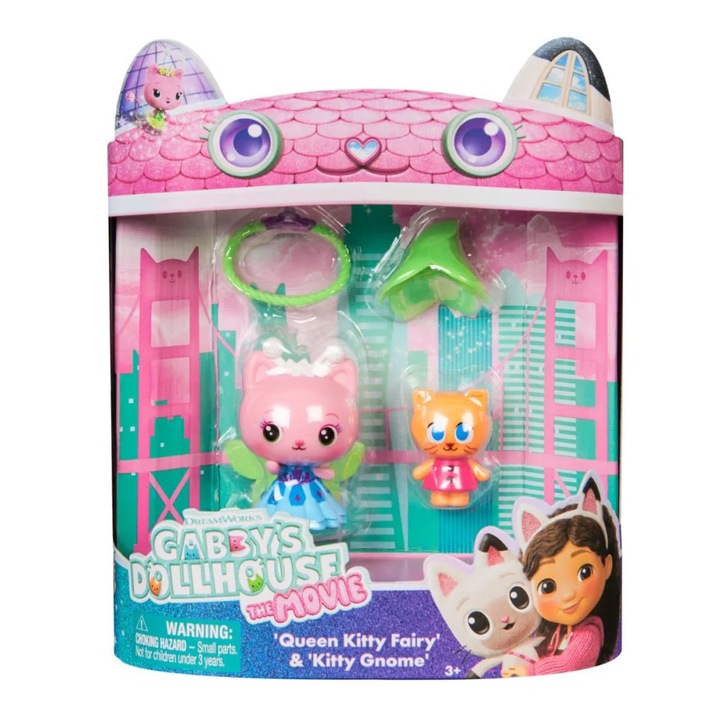 Spin Master Casa De Papusi Gabby Film Pachet 2 Figurine Queen Kitty Faury Si Kitty Gnome Spm6072884-20151835
