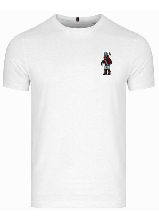 Tricou barbat, U.S. Polo Assn., alb, bumbac