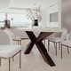 Metalopro Acamar Extreme 200x80x72 cm Baza masa - picioare otel design stea tip paianjen, finisaj negru mat, pentru masa dining sau conferinta, structura stabila