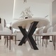 Metalopro Acamar Extreme 200x80x72 cm Baza masa - picioare otel design stea tip paianjen, finisaj negru mat, pentru masa dining sau conferinta, structura stabila