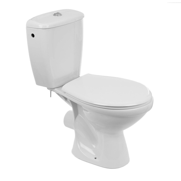 Vas wc cu rezervor + mecanism + capac, set Kolo Idol 19035000, alb, evacuare orizontala, montaj pe pardoseala