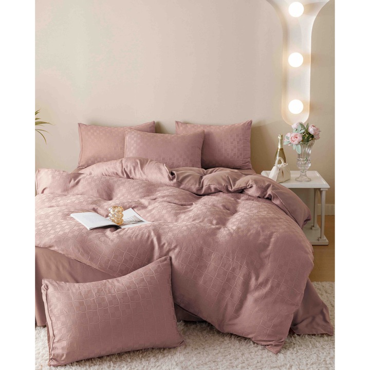 Ágynemű, Zsákárd, 6 részes, 2 személyes, 230x250 cm, rózsaszín