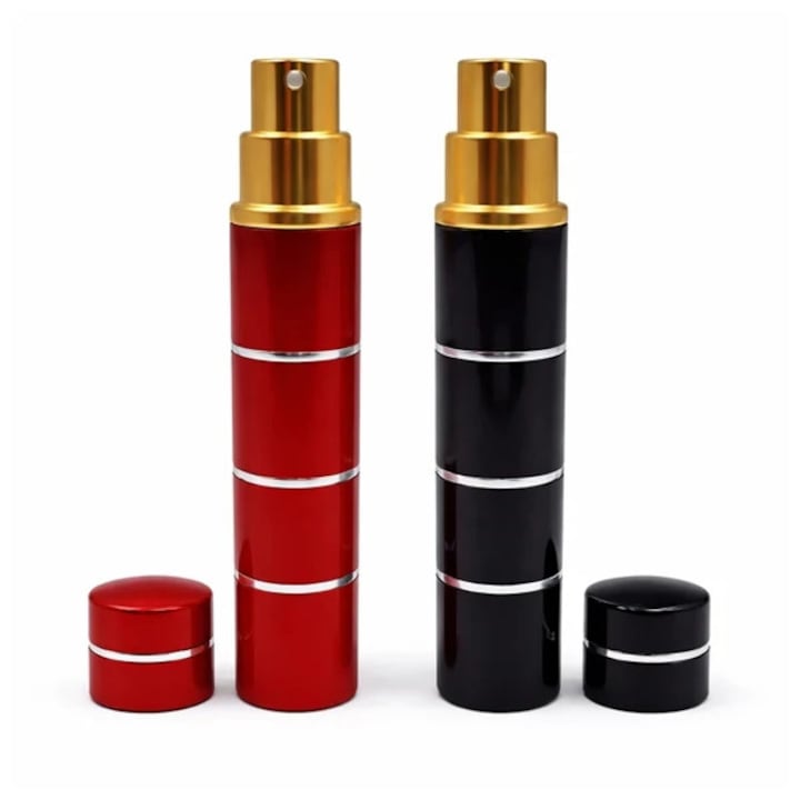 Set doua spray-uri cu piper, dispersant, auto-aparare, 20 ml, negru/rosu