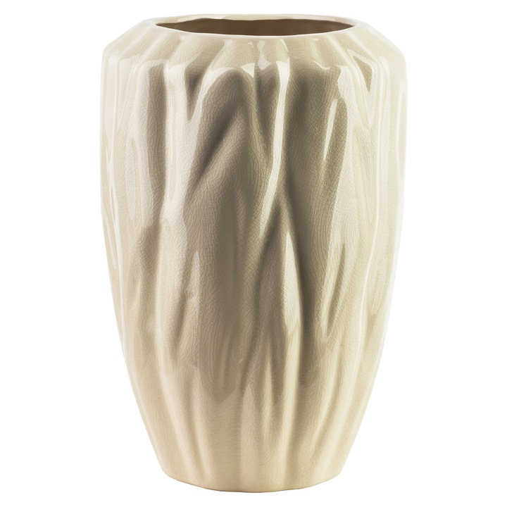 Vaza, ceramica, Manon, model 20x20x30 cm, bej, 1 buc