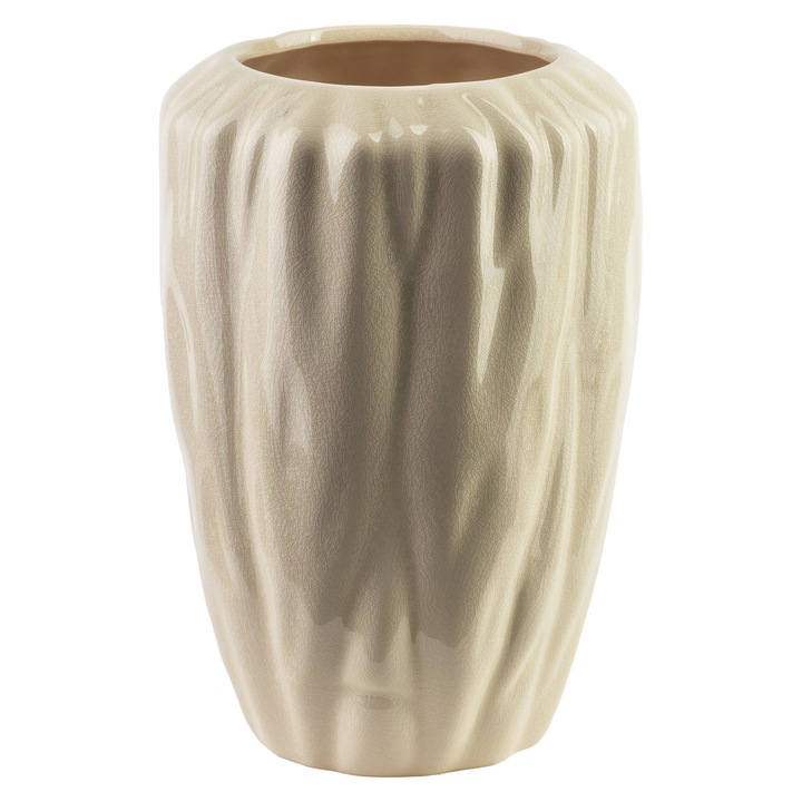 Vaza ceramica Mondex Manon 18x18x26 cm bej 1 buc