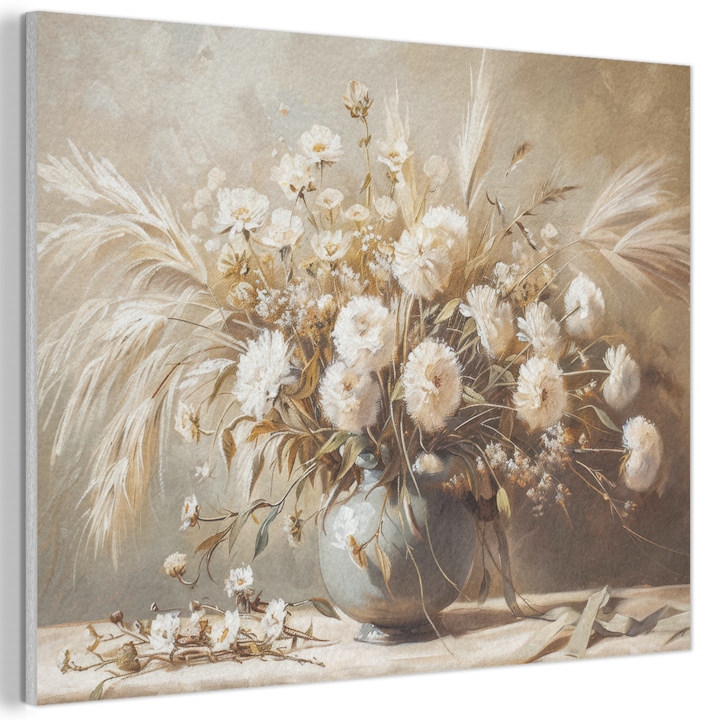 Акустична картина, Абстрактна, Декоративна, Всекидневна, Кухня, Модерно изкуство, Декорация на стени, Звукопоглъщащ панел Крем 80x60