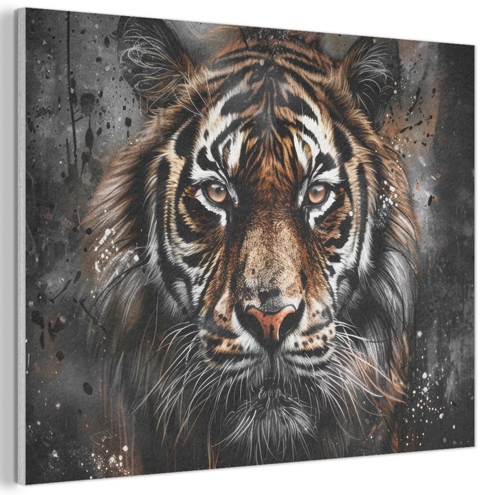 Акустична картина, Абстрактна, Декоративна, Всекидневна, Кухня, Модерно изкуство, Декорация на стени, Звукопоглъщащ панел, Кафяв 100x70