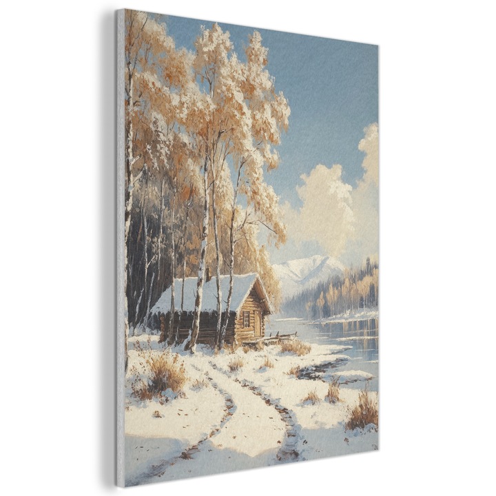 Tablou Acustic, Abstract, Decorative, Living, Bucatarie, Modern Art, Decorarea peretilor, Panou fonoabsorbant Maro deschis 70x100 cm