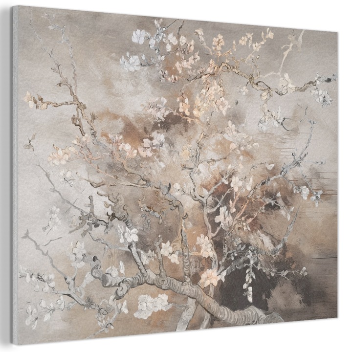 Акустична картина, Абстрактна, Декоративна, Всекидневна, Кухня, Модерно изкуство, Декорация за стена, Звукопоглъщащ панел Кафяв 100x70