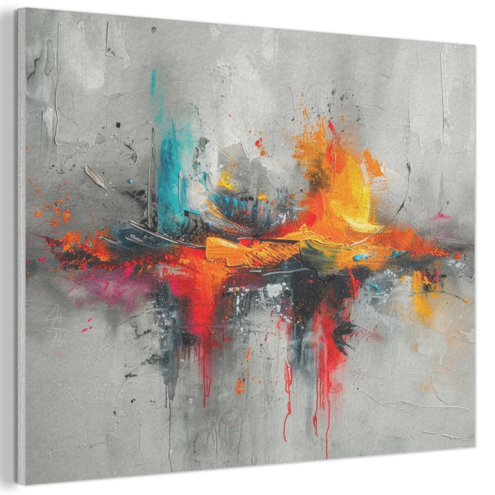 Акустична картина, Абстрактна, Декоративна, Всекидневна, Кухня, Модерно изкуство, Декорация на стени, Светлосив звукопоглъщащ панел 80x60