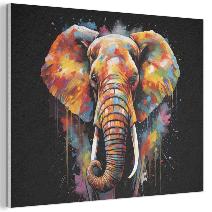 Tablou Acustic, Abstract, Decorative, Living, Bucatarie, Modern Art, Decorarea peretilor, Panou fonoabsorbant Negru 80x60 cm