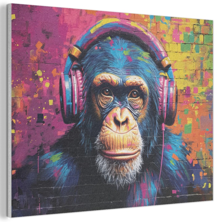 Акустична картина, Абстрактна, Декоративна, Всекидневна, Кухня, Модерно изкуство, Декорация на стени, Звукопоглъщащ панел, Син 80x60