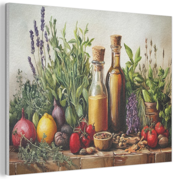 Акустична картина, Абстрактна, Декоративна, Всекидневна, Кухня, Модерно изкуство, Декорация на стени, Звукопоглъщащ панел Зелен 100x70