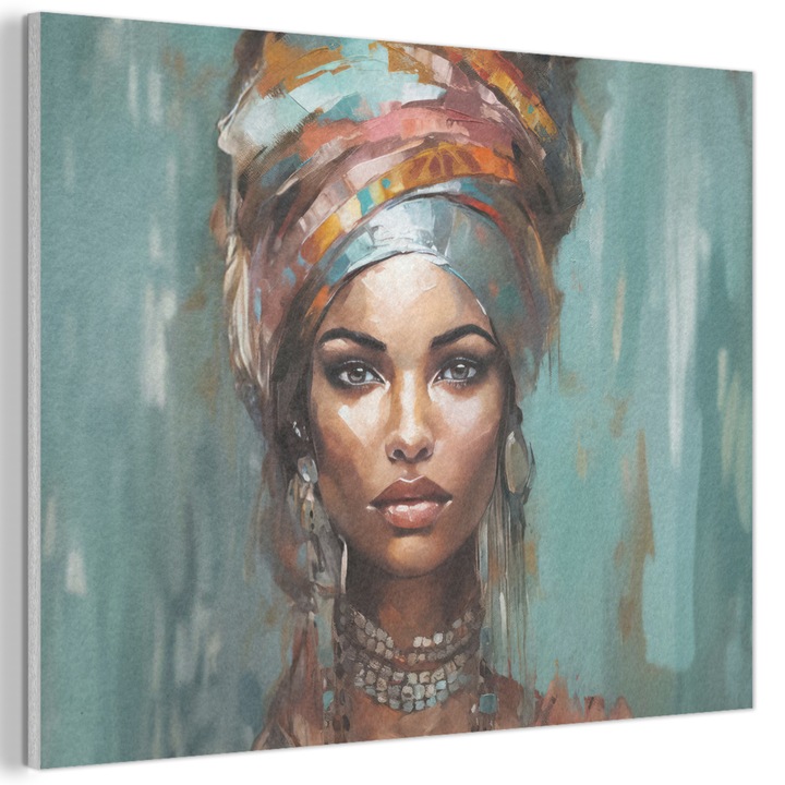 Акустична картина, Абстрактна, Декоративна, Всекидневна, Кухня, Модерно изкуство, Декорация на стени, Звукопоглъщащ панел Сиво-син 100x70