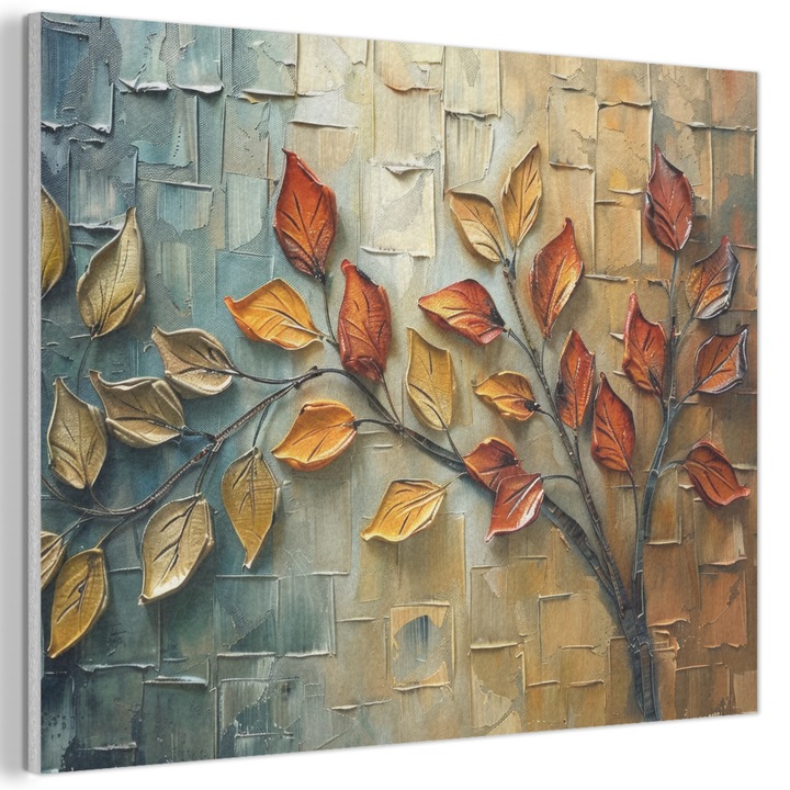 Акустична картина, Абстрактна, Декоративна, Дневна, Кухня, Модерно изкуство, Декорация на стени, Златен звукопоглъщащ панел 80x60