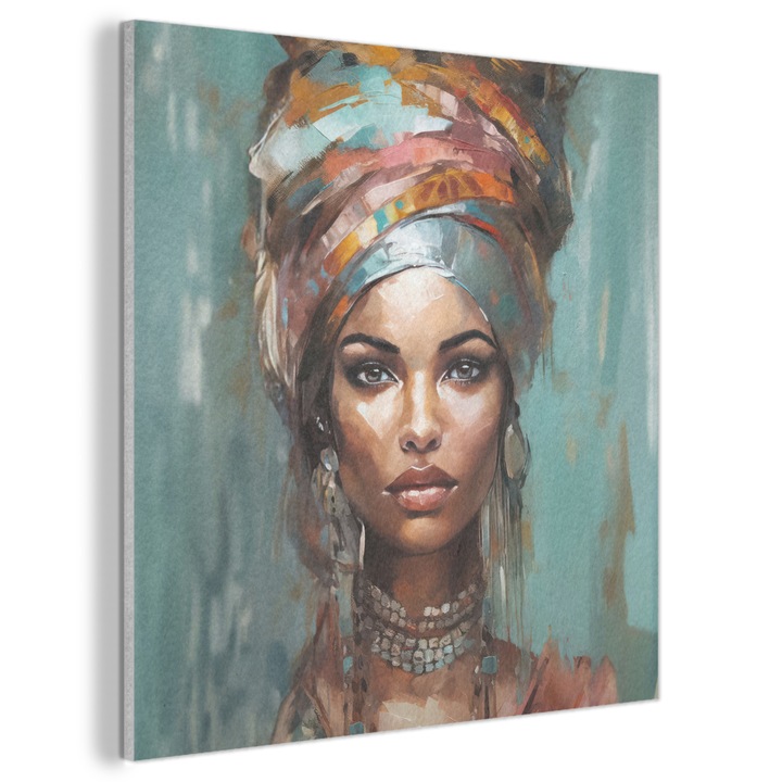 Tablou Acustic, Abstract, Decorative, Living, Bucatarie, Modern Art, Decorarea peretilor, Panou fonoabsorbant Albastrugrau 90x90 cm