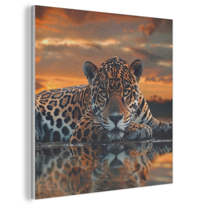 Акустична картина, Абстрактна, Декоративна, Дневна, Кухня, Модерно изкуство, Декорация на стени, Звукопоглъщащ панел Оранжев 90x90