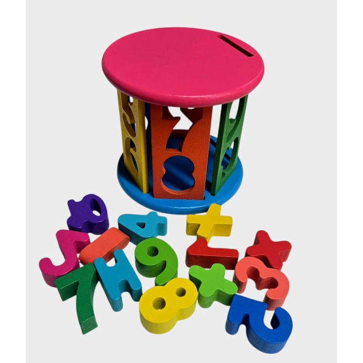 Joc educativ dinc lemn cu forme colorate de potrivit – perfect pentru dezvoltarea copiilor! ???? Cei mici invata sa recunoasca formele si culorile, potrivind fiecare piesa in locul corect