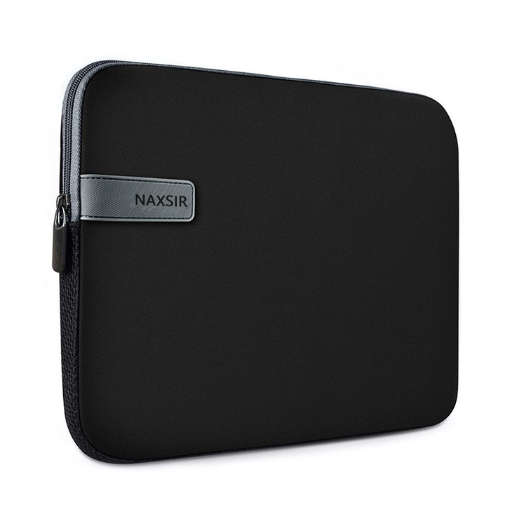Geanta laptop portabila, NAXSIR, 14 inch, Rezistent la sifonare si impermeabil, Negru
