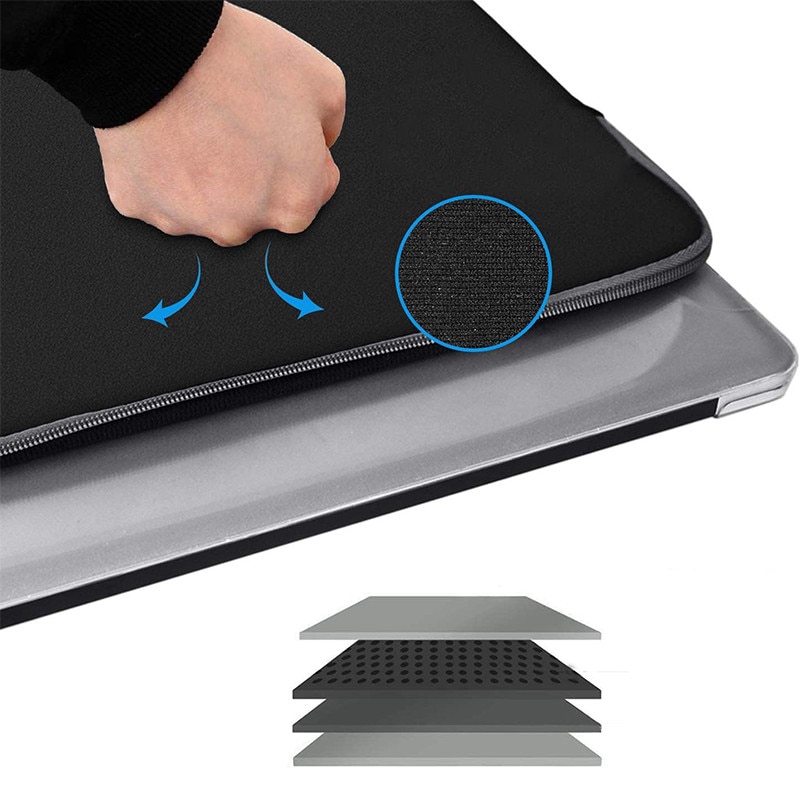 Geanta laptop portabila, NAXSIR, 15.6 inch, Rezistent la sifonare si impermeabil, Negru