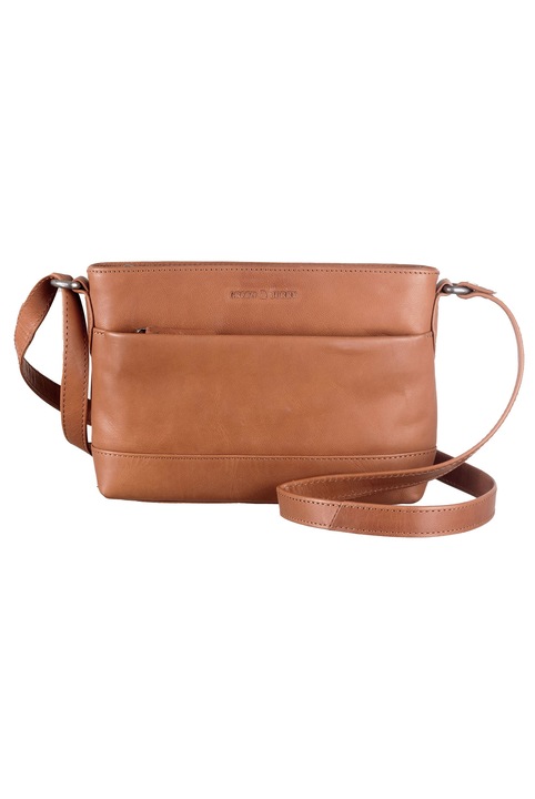 Geanta de umar, de dama, Greenburry, „Fiorentina”, din piele naturala, Maro tan, 25x16 cm