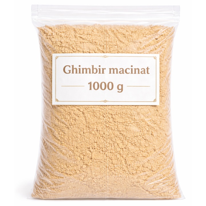 Ghimbir macinat, Bunatati cu gust, 1000 g, aroma intensa, usor picant