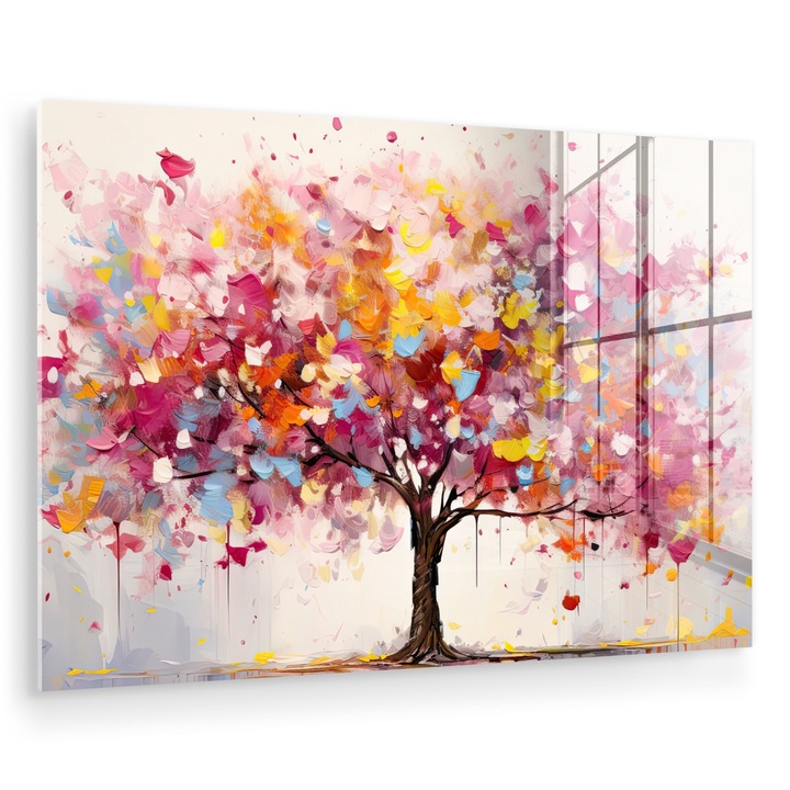 Tablou pe plexiglas, Abstract, Decorative, Living, Modern Art, Decorarea peretilor, Imagine imprimata sticla Multicolor 120x80