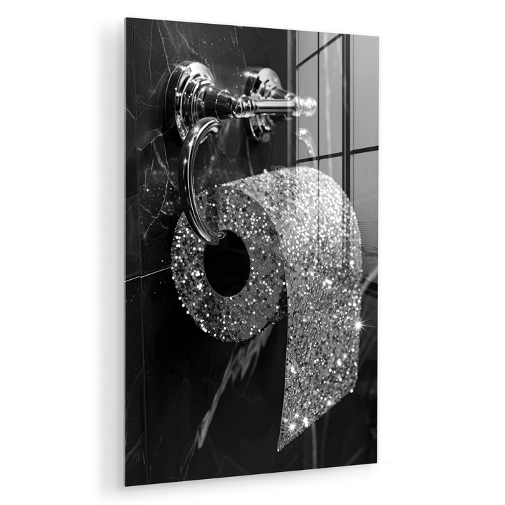 Картина от плексиглас, абстрактна, декоративна, за всекидневна, модерно изкуство, декорация за стена, щампована картина върху стъкло, сребриста 40x60